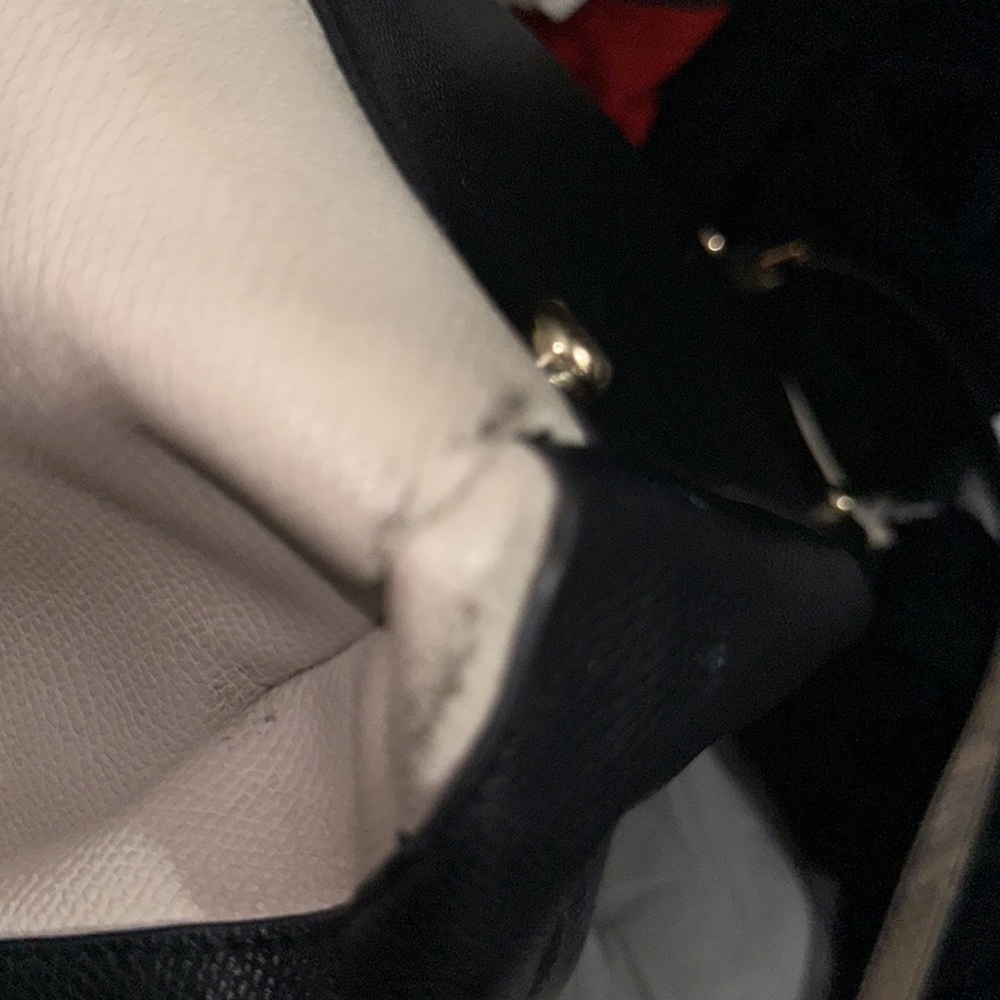 Coach leather black and cream with snakeskin straps very large bag nice - Picture 16 of 17